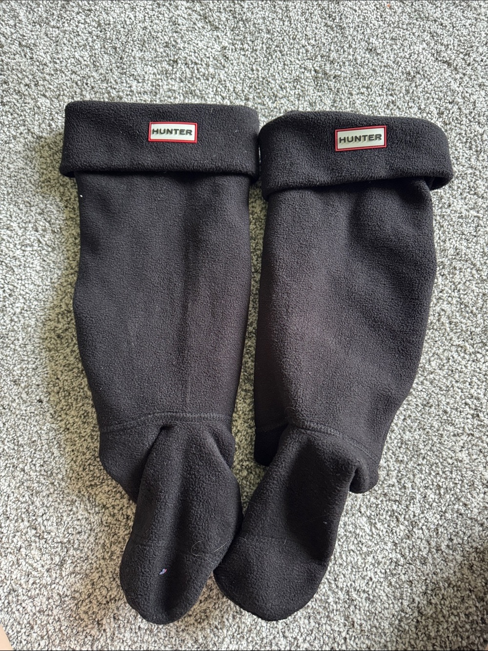 Hunter Black Fleece Boot Liners with Logo